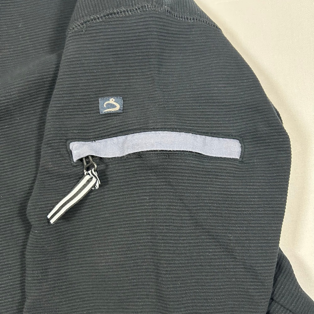 Carbon2Cobalt Sweatshirt Mens XL Black 1/4 Ribbed Cotton Mock Neck Pullover - Picture 6 of 8